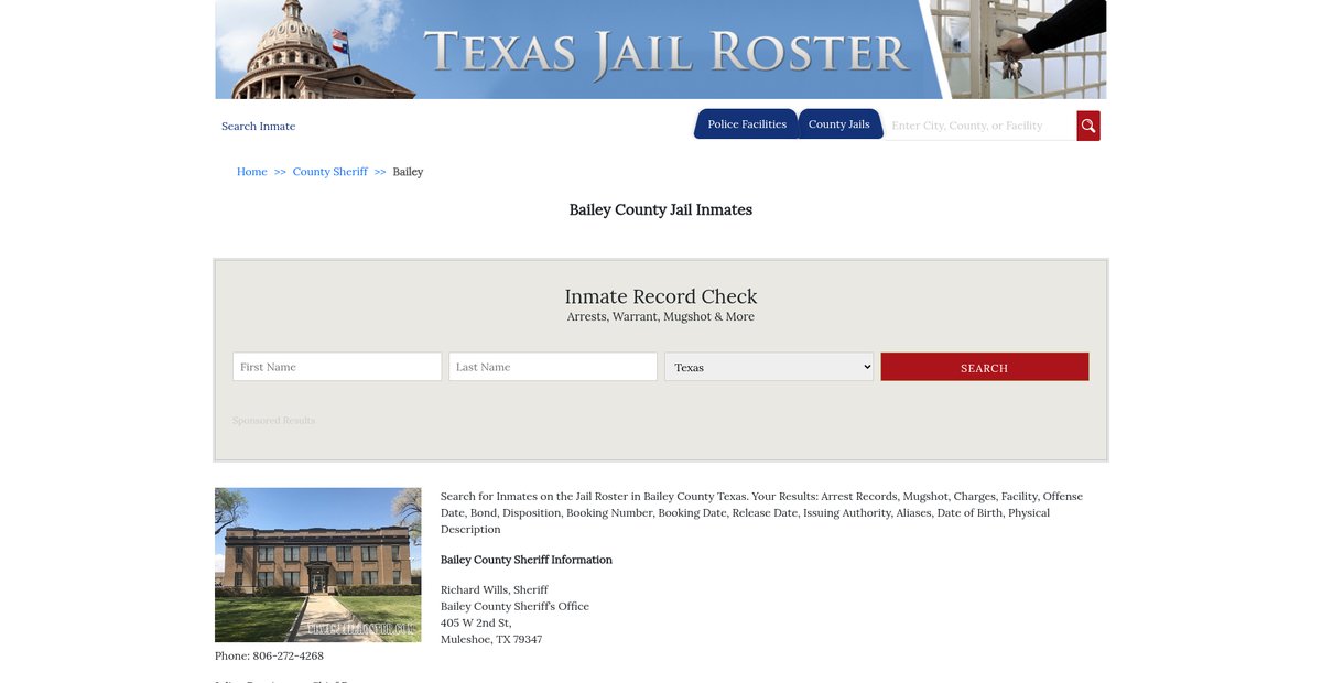 Preview of texasjailroster.com