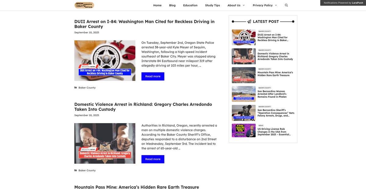 Preview of bakercountysheriffsoffice.com