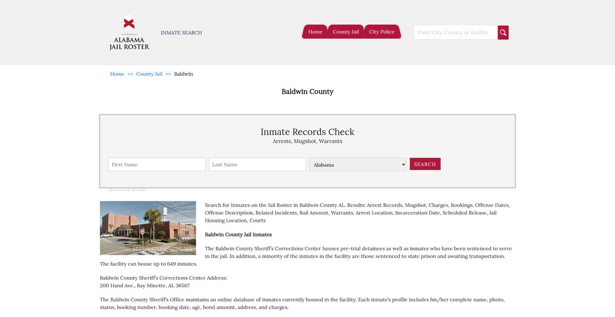 Preview of alabamajailroster.com