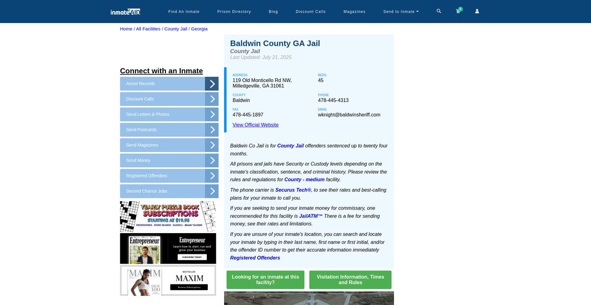 Preview of inmateaid.com