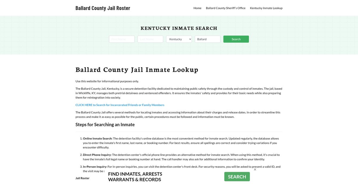 Preview of ballardcountyjail.org