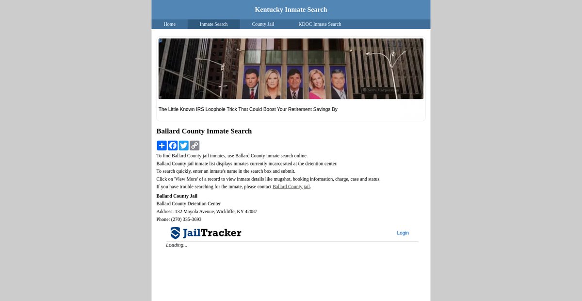 Preview of inmatesearchkentucky.org