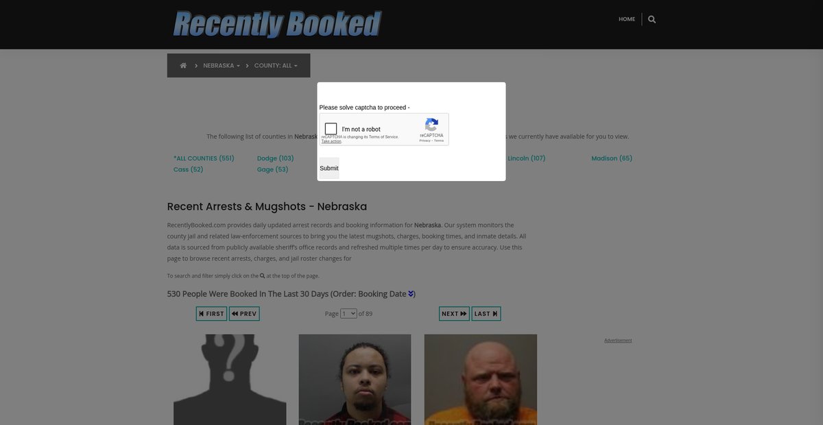 Preview of recentlybooked.com