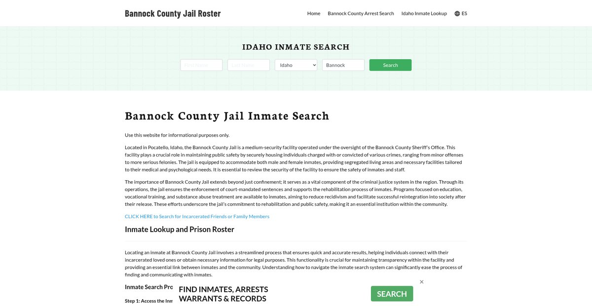Preview of bannockcountyjail.org