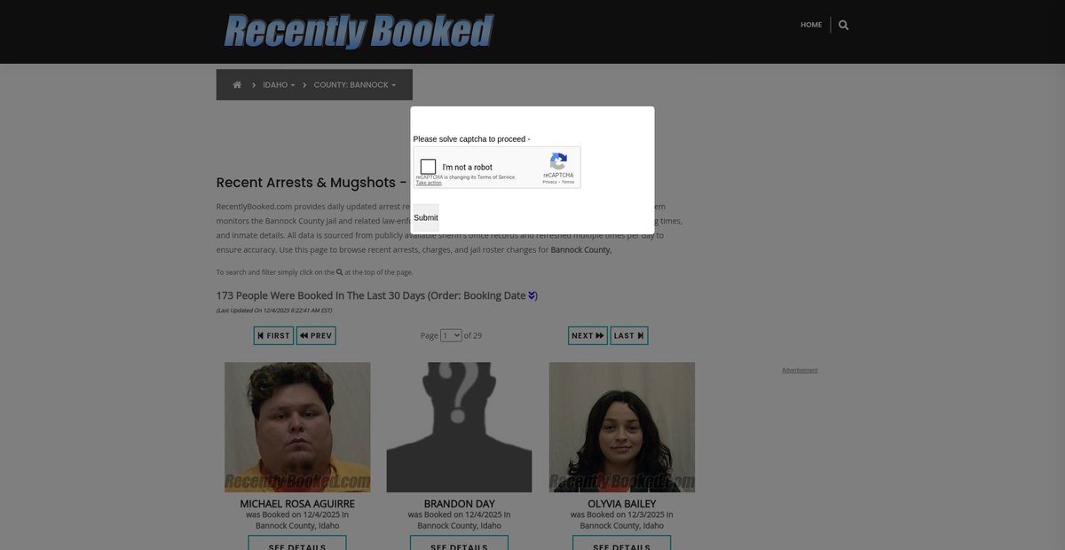Preview of recentlybooked.com