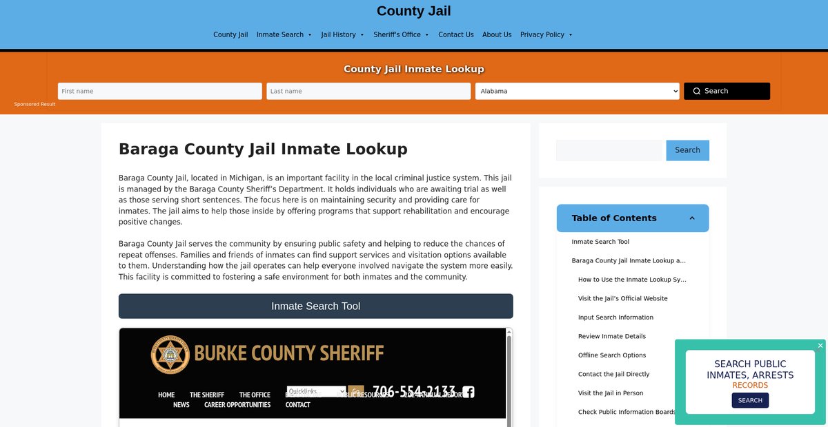 Preview of baraga.countyjail.org