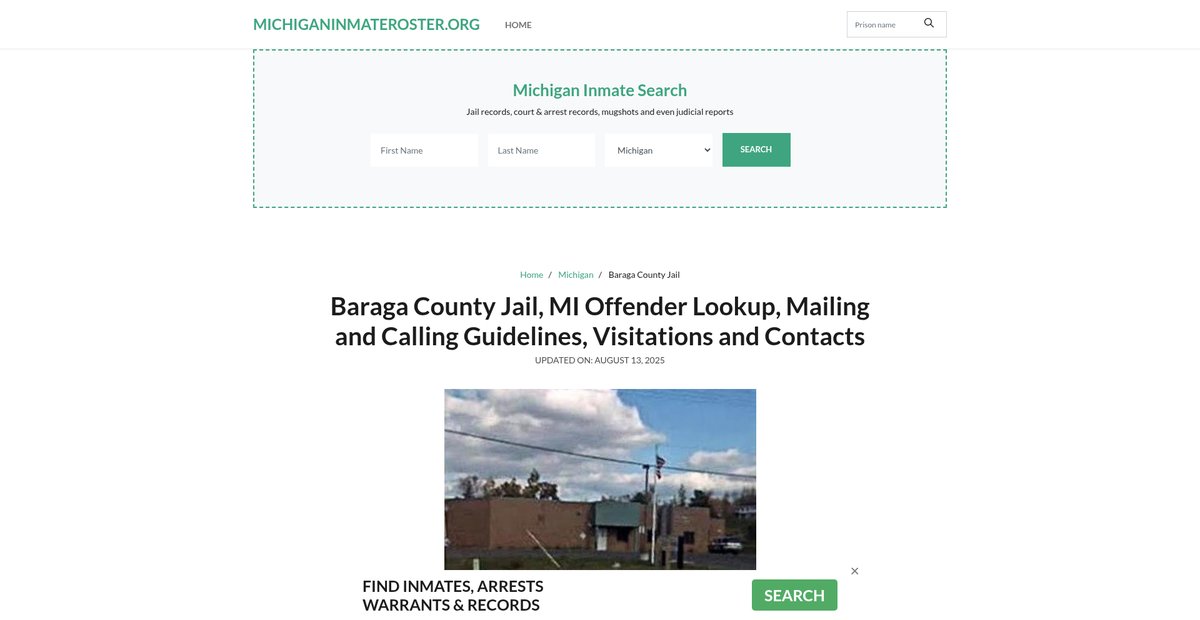 Preview of michiganinmateroster.org