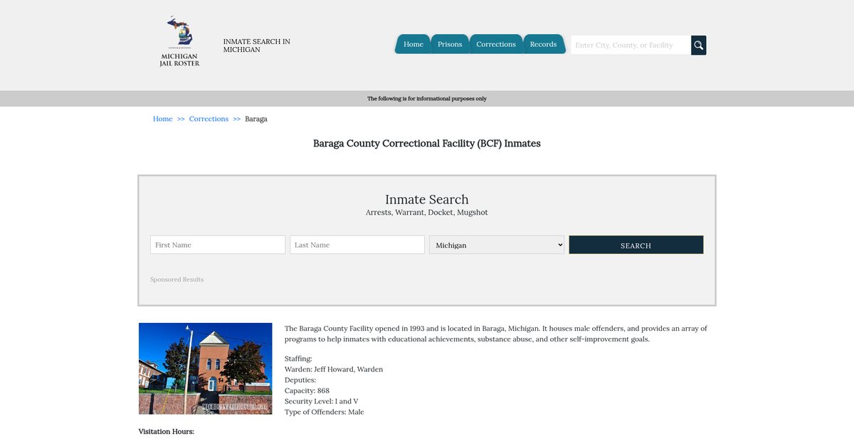 Preview of michiganjailroster.com