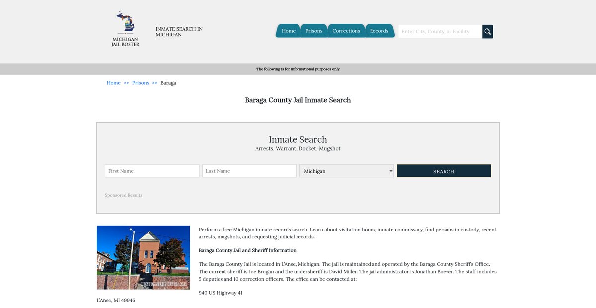 Preview of michiganjailroster.com