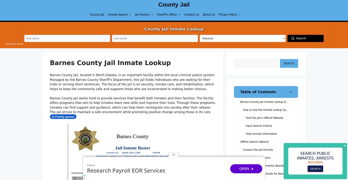 Preview of barnes.countyjail.org