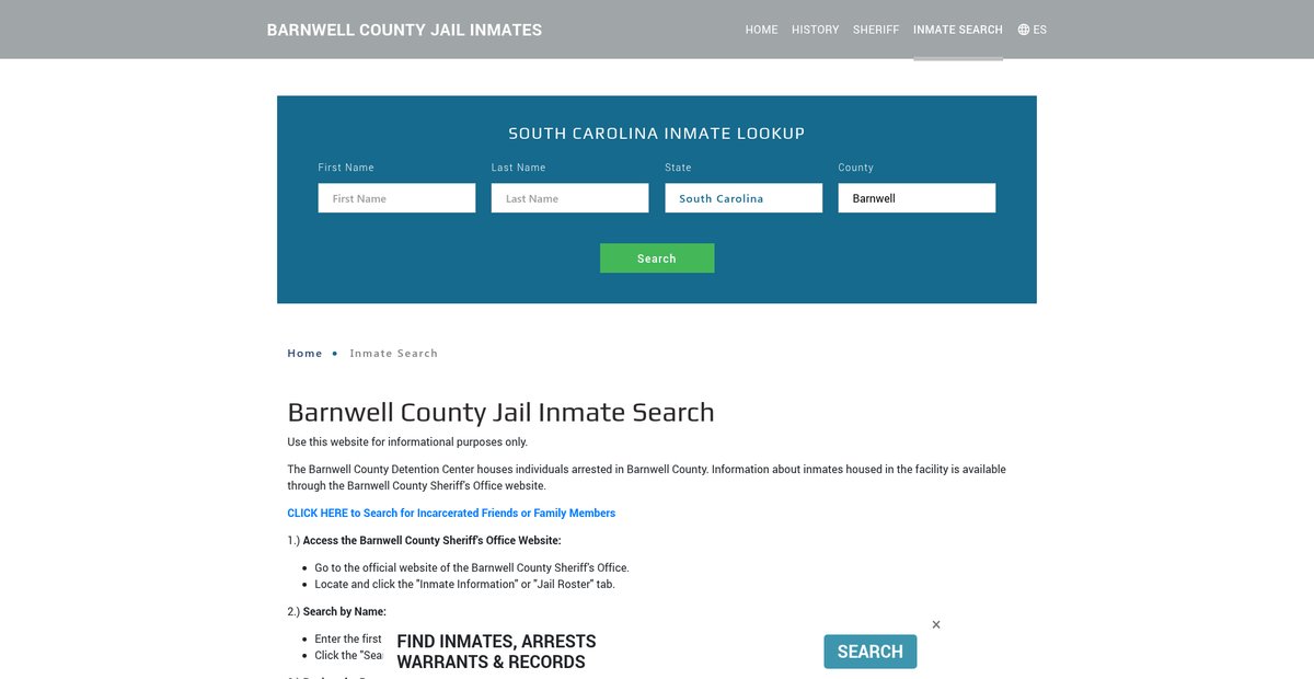 Preview of barnwelljailroster.org