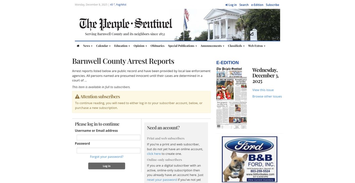 Preview of thepeoplesentinel.com