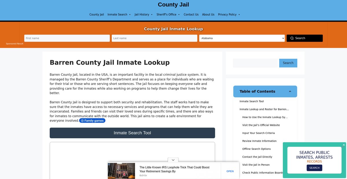 Preview of barren.countyjail.org