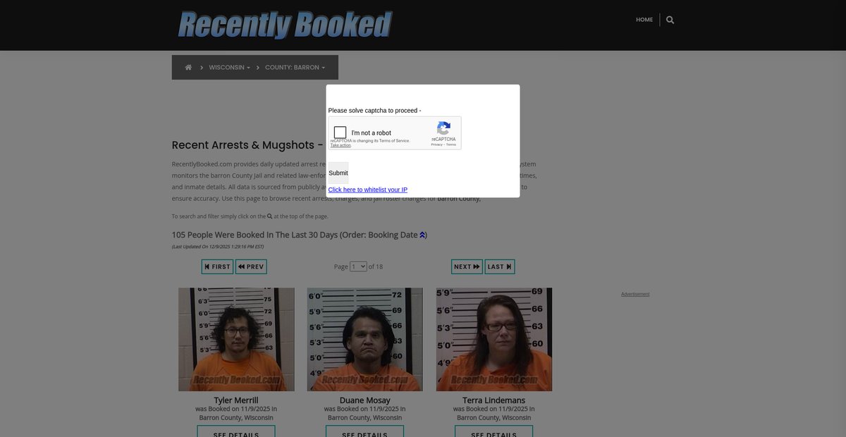 Preview of recentlybooked.com
