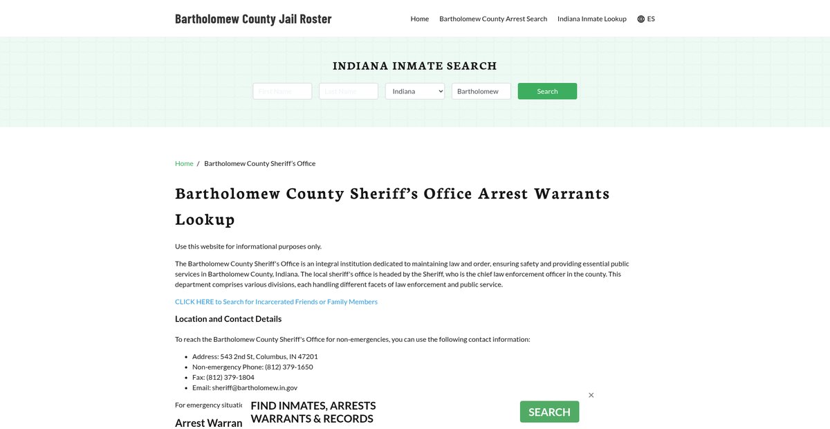 Preview of bartholomewcountyjail.org