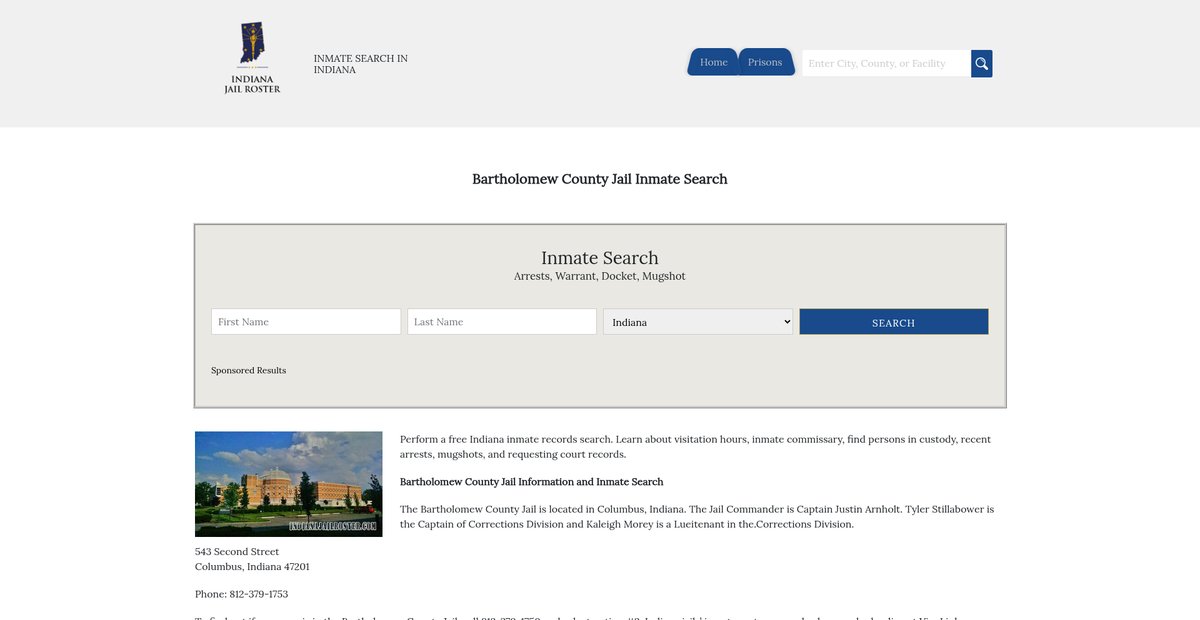 Preview of indianajailroster.com