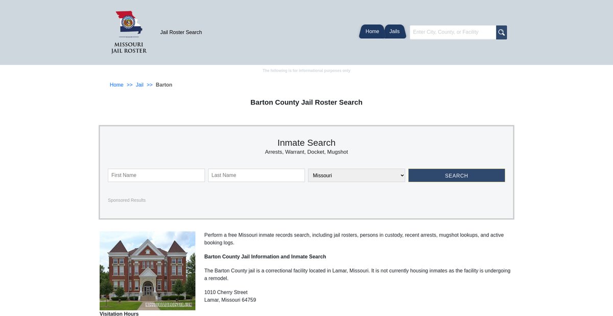 Preview of missourijailroster.com