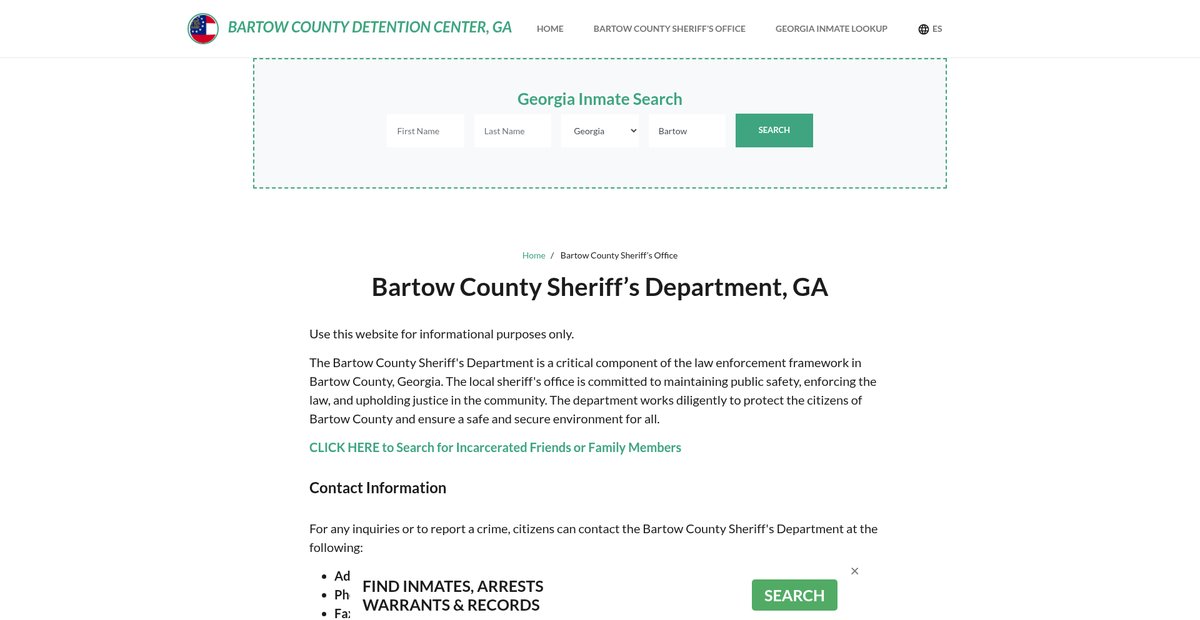 Preview of bartowcountydetentionga.org