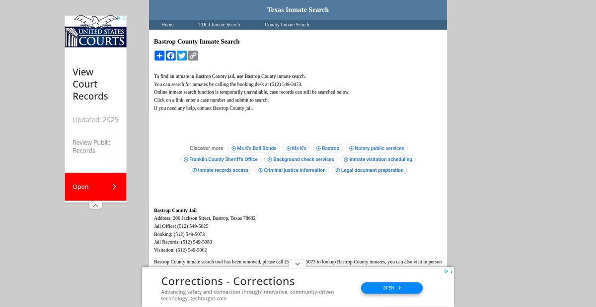 Preview of inmatesearchtexas.org