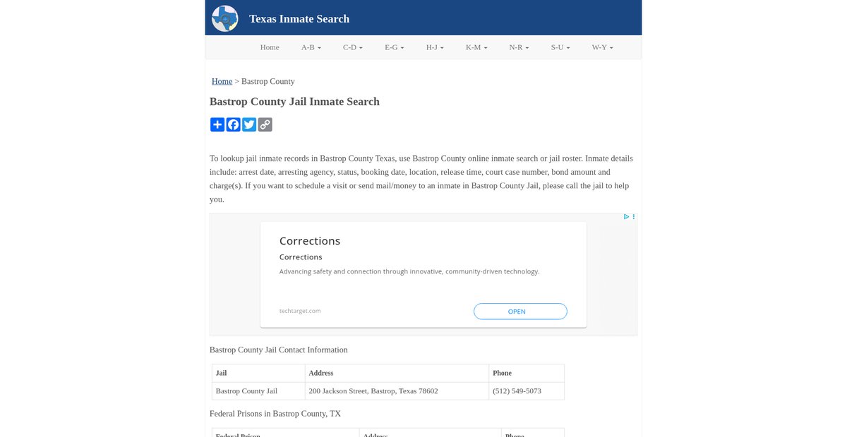Preview of inmatesearchtx.org