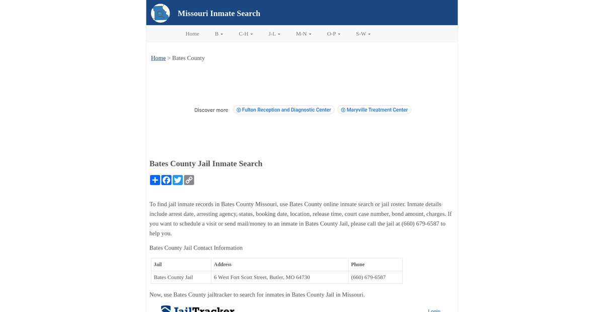 Preview of inmatesearchmo.org