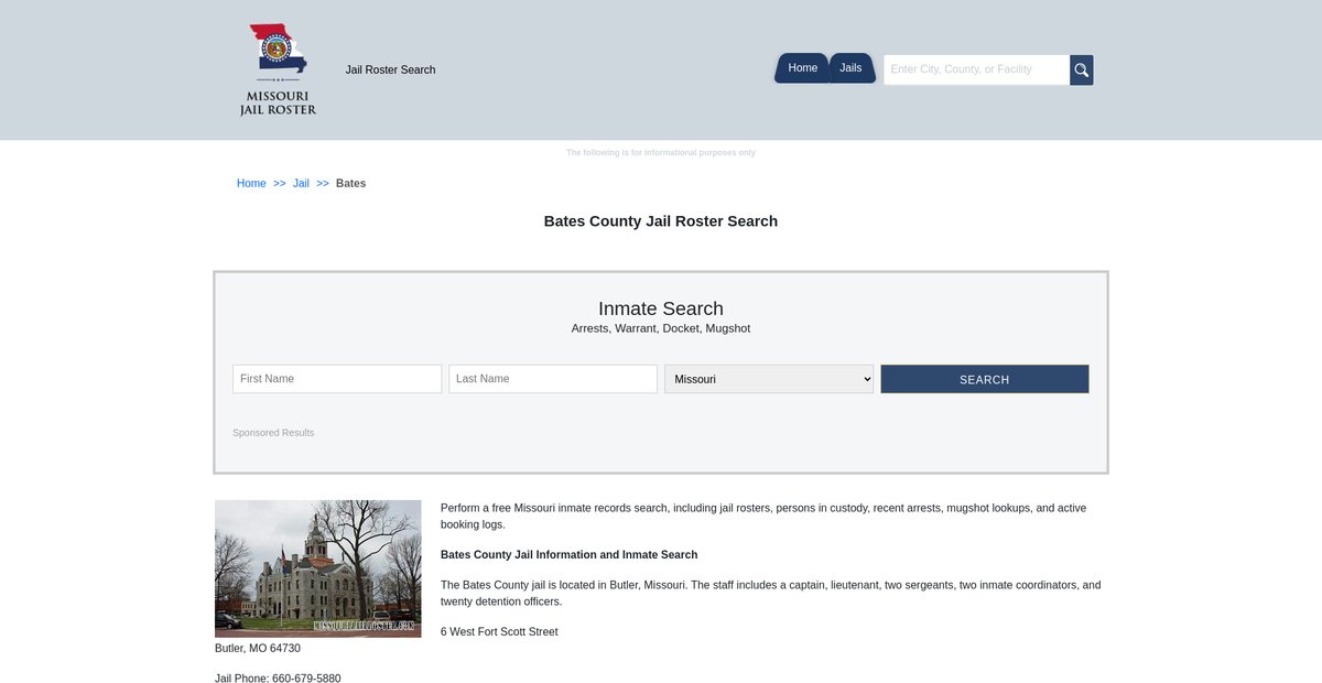 Preview of missourijailroster.com
