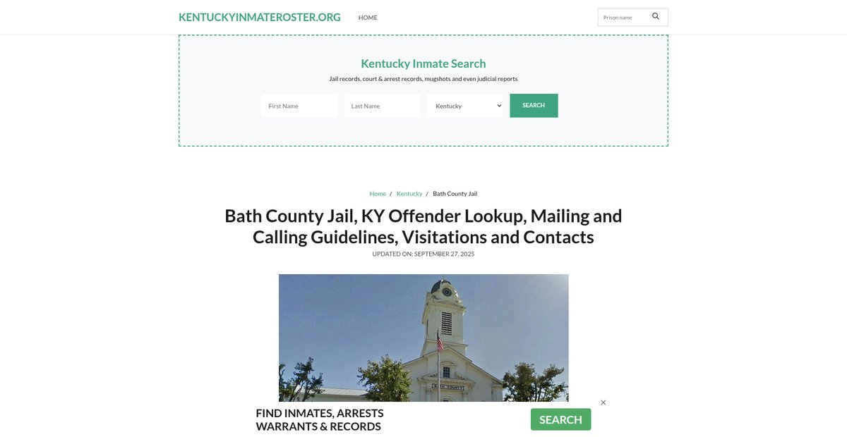 Preview of kentuckyinmateroster.org