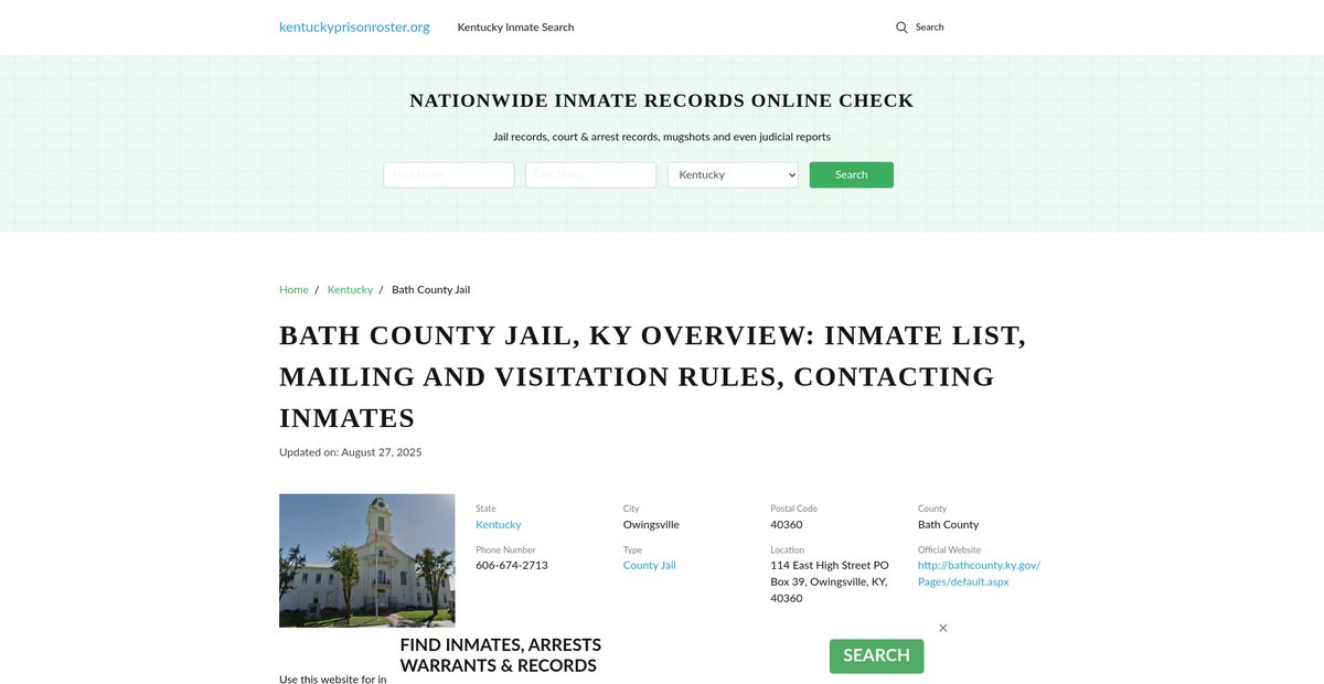 Preview of kentuckyprisonroster.org