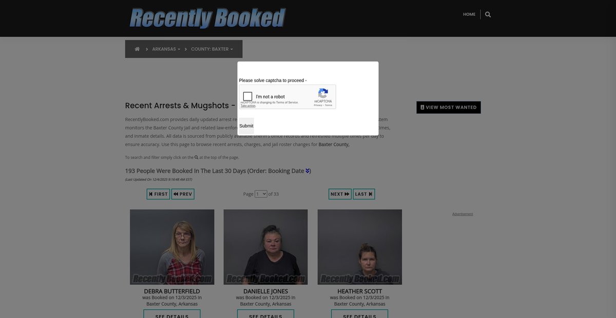Preview of recentlybooked.com