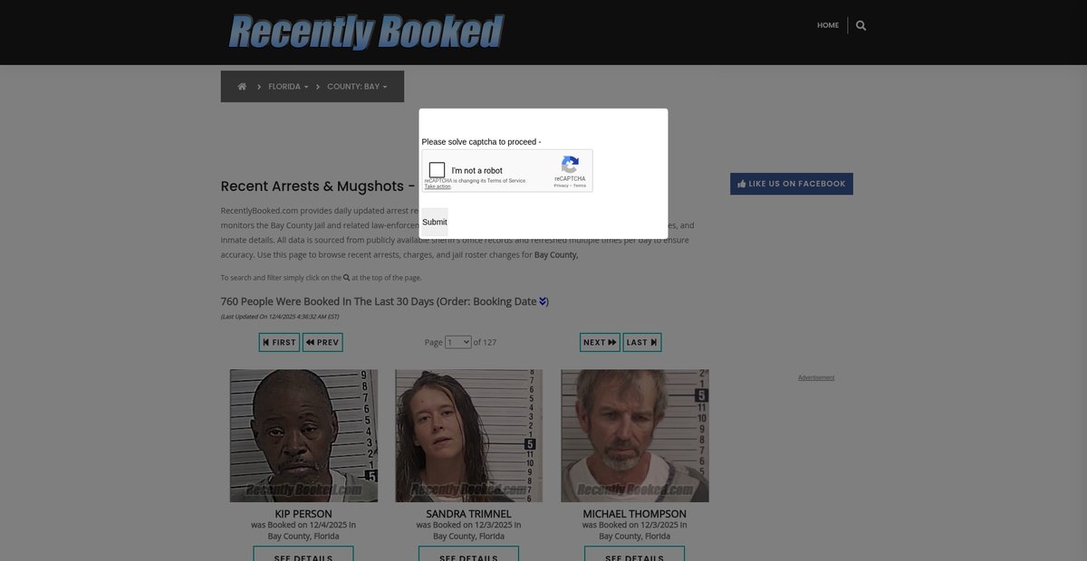 Preview of recentlybooked.com
