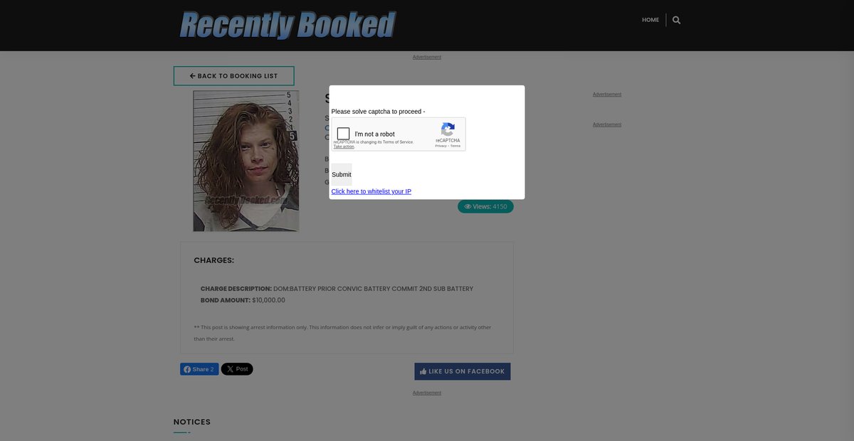 Preview of recentlybooked.com