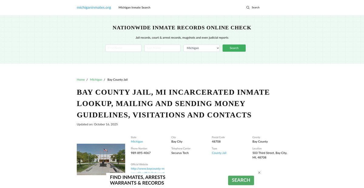 Preview of michiganinmates.org