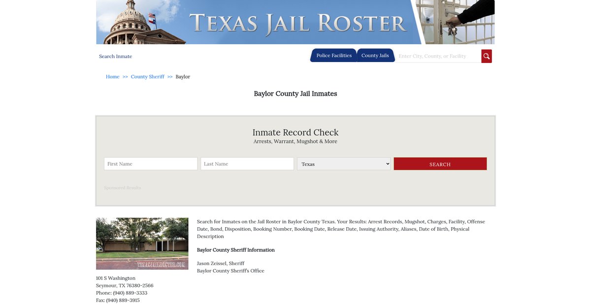 Preview of texasjailroster.com