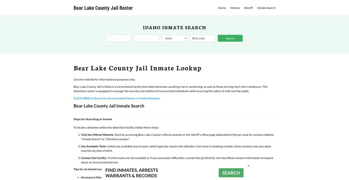 Preview of bearlakecountyjail.org