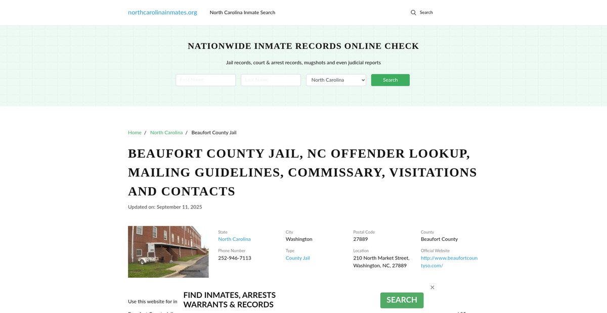 Preview of northcarolinainmates.org