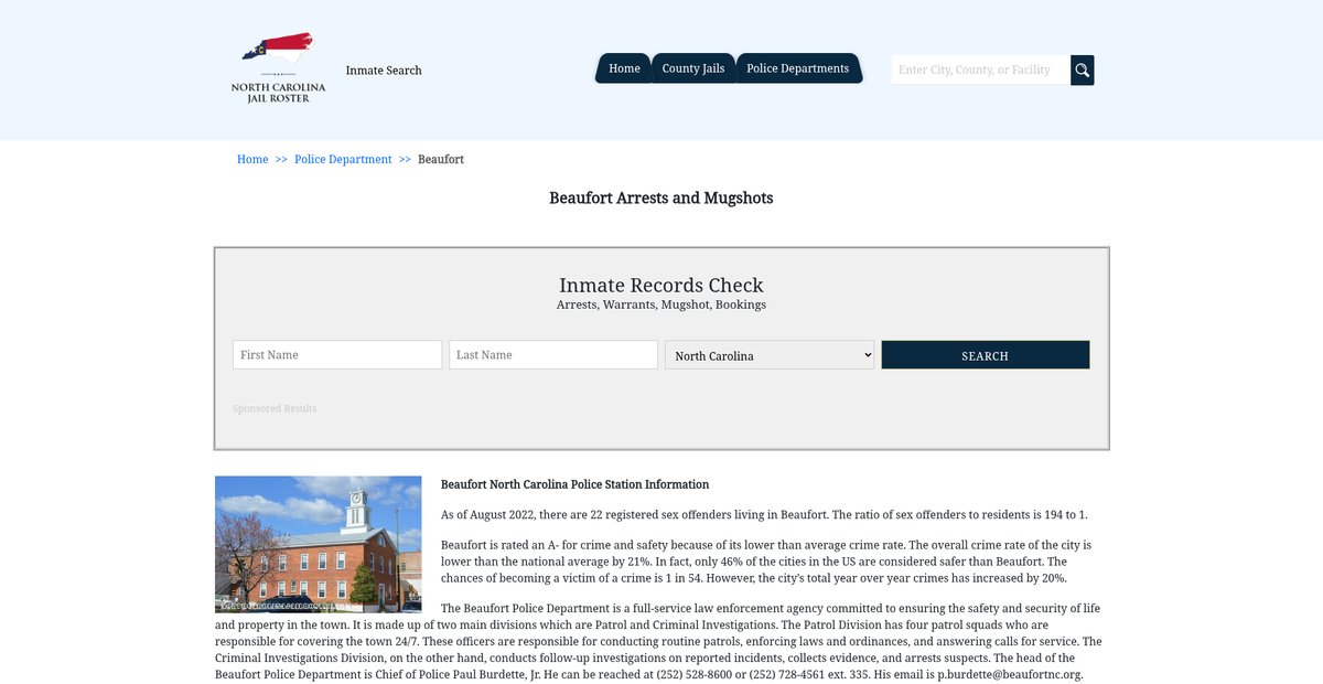 Preview of northcarolinajailroster.com
