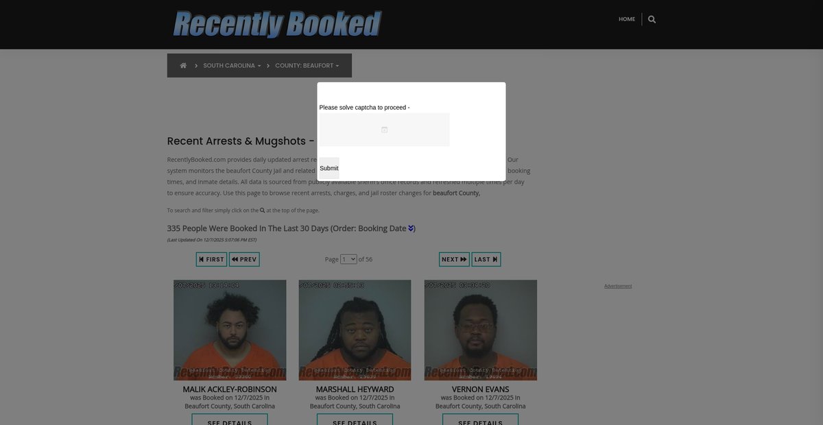 Preview of recentlybooked.com