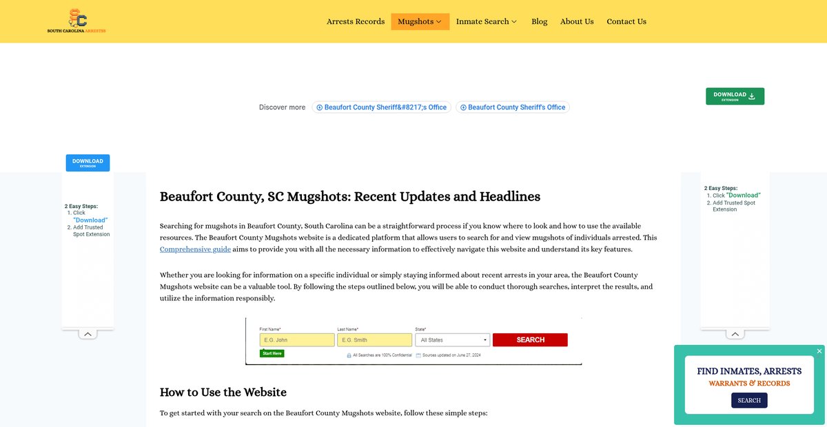 Preview of sc-arrests.org