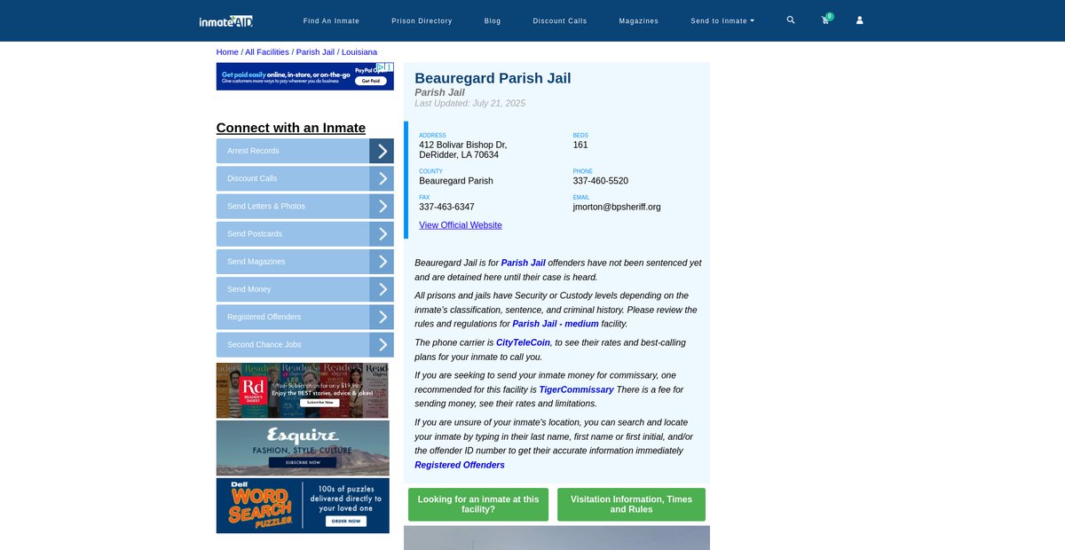 Preview of inmateaid.com