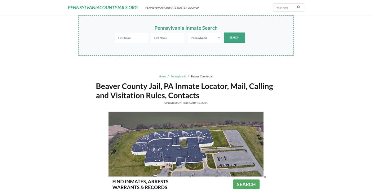 Preview of pennsylvaniacountyjails.org