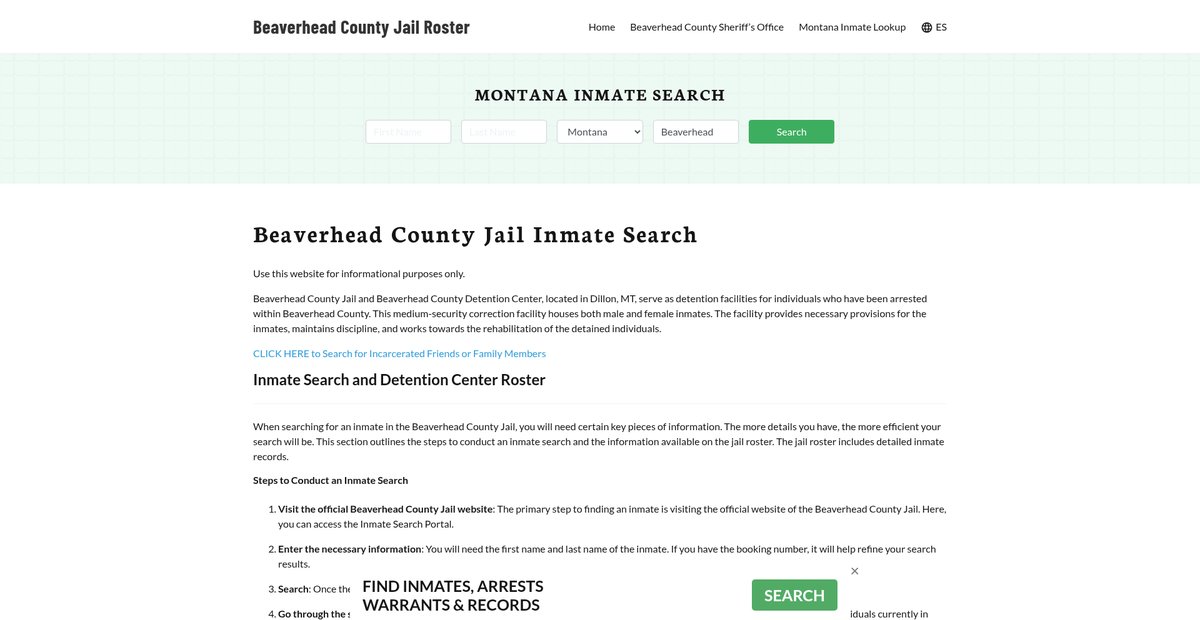 Preview of beaverheadcountyjail.org
