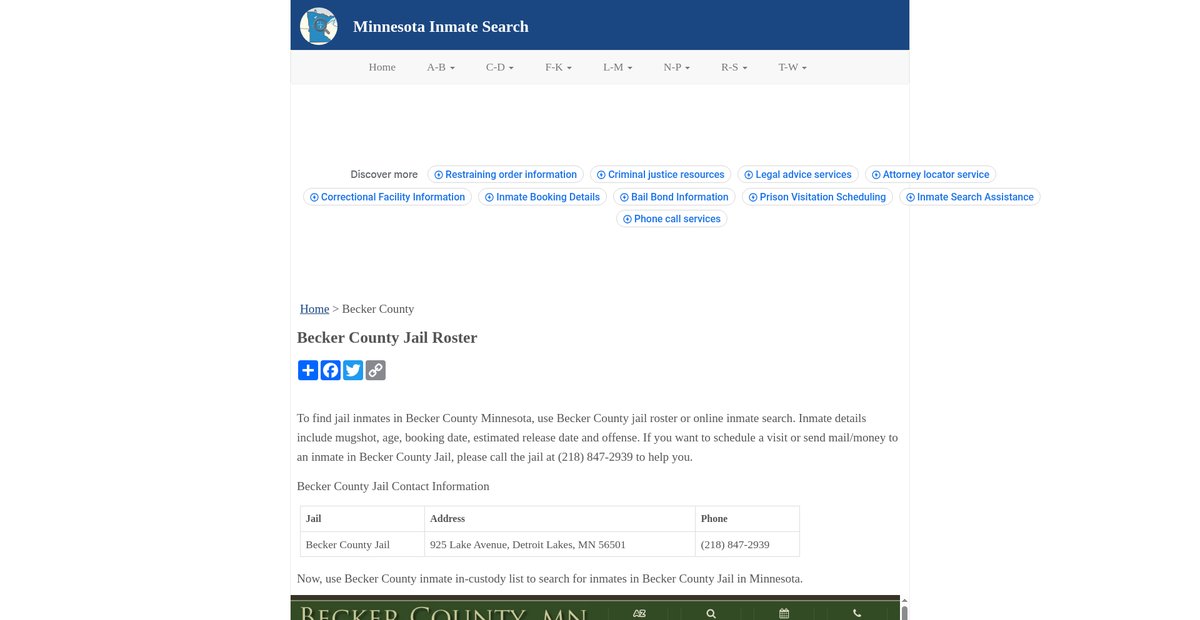 Preview of inmatesearchmn.org