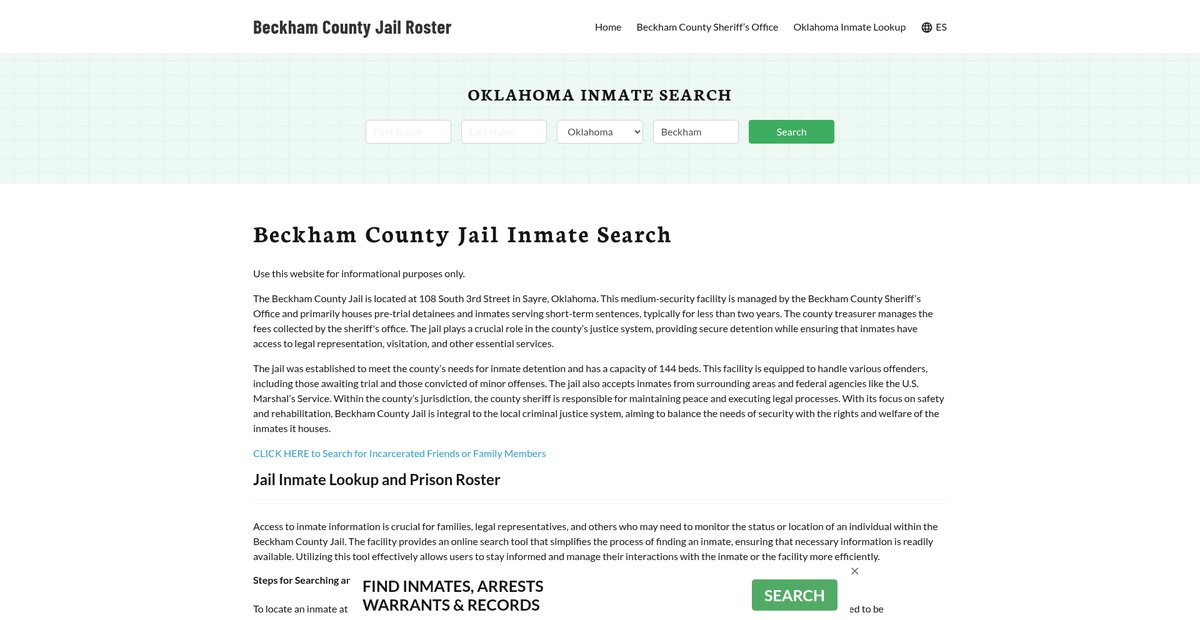 Preview of beckhamcountyjail.org