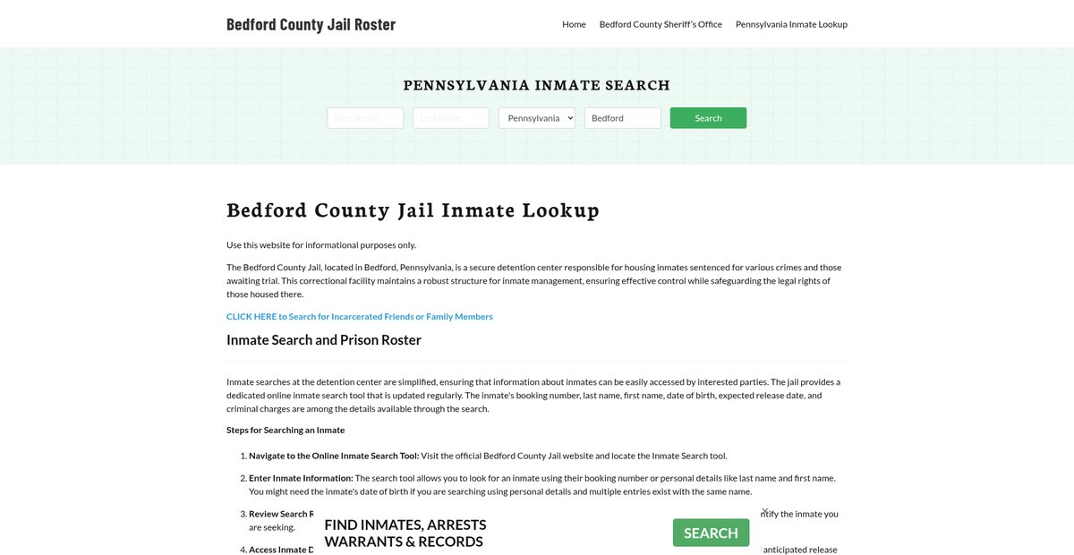 Preview of bedfordcountyjail.org