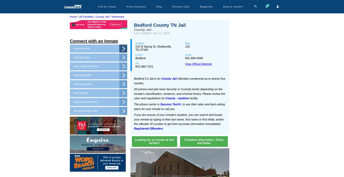 Preview of inmateaid.com