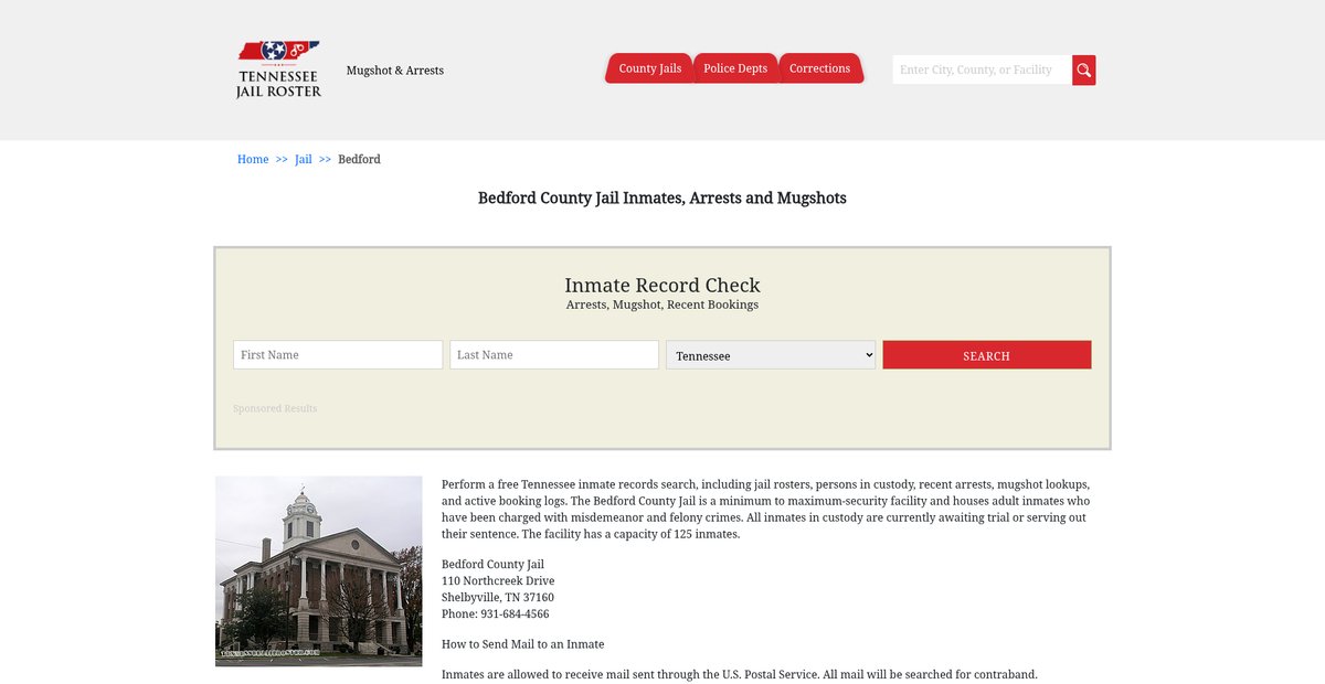 Preview of tennesseejailroster.com