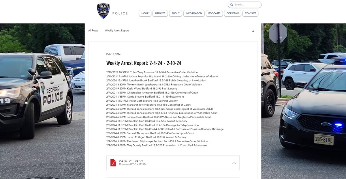 Preview of bedfordvapolice.com
