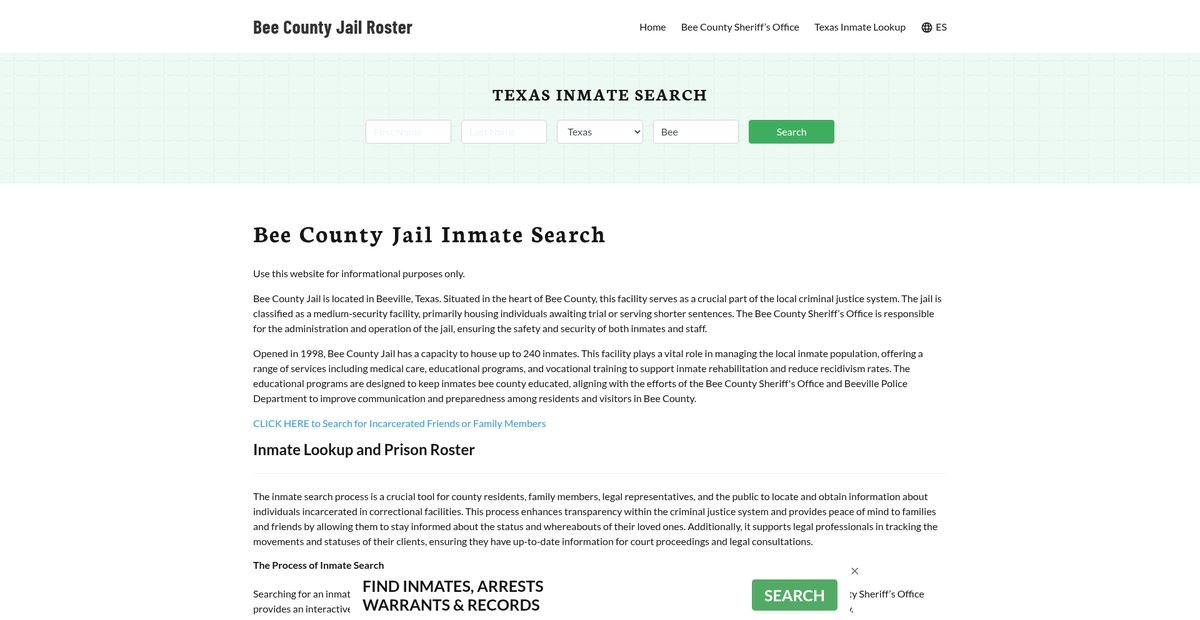 Preview of beecountyjail.org