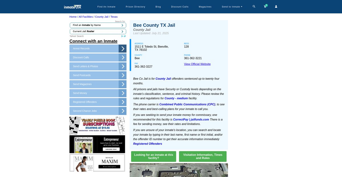 Preview of inmateaid.com