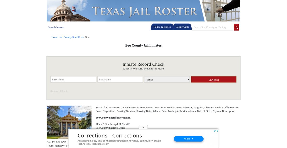 Preview of texasjailroster.com